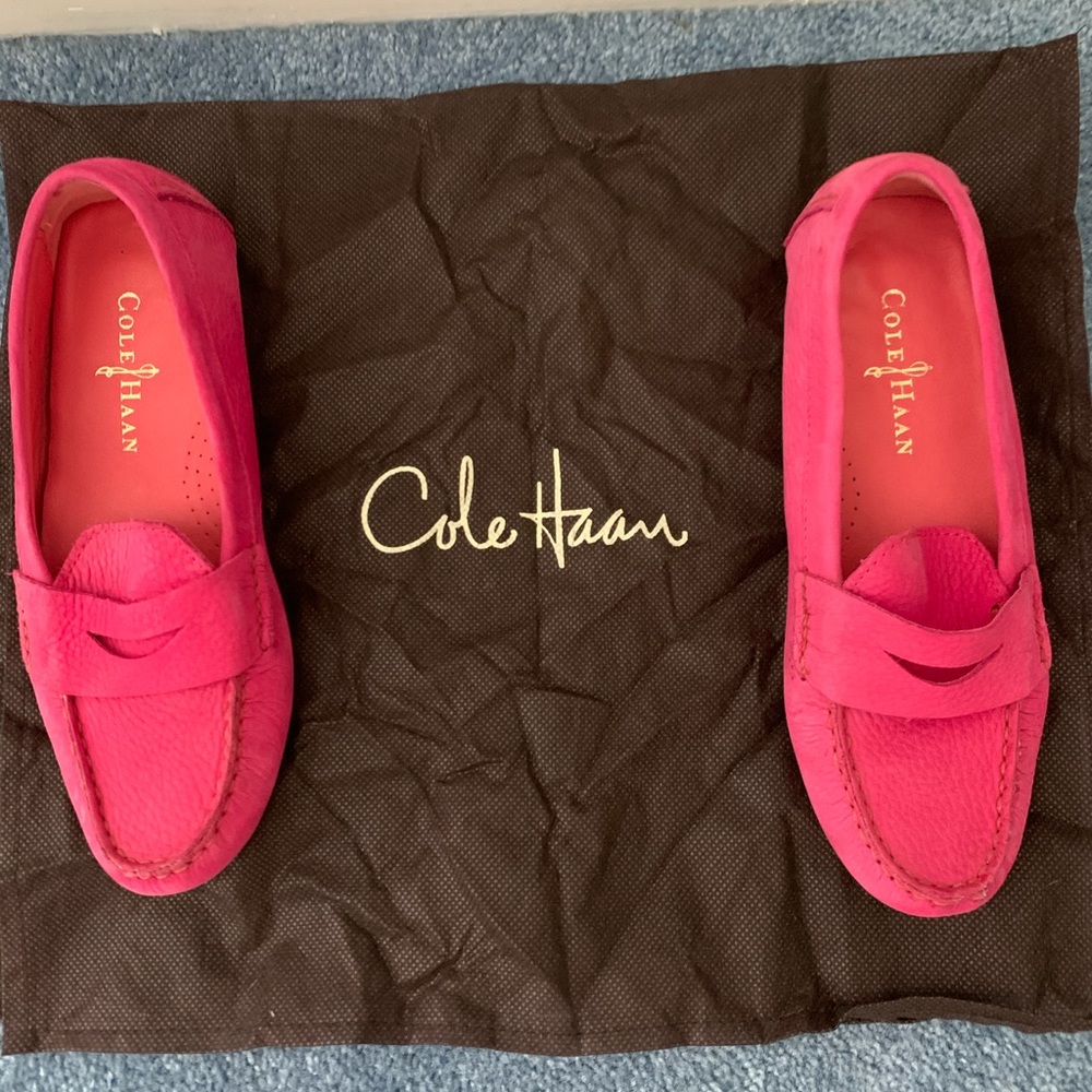 Bright Pink Cole Haan Drivers in V Good Cond